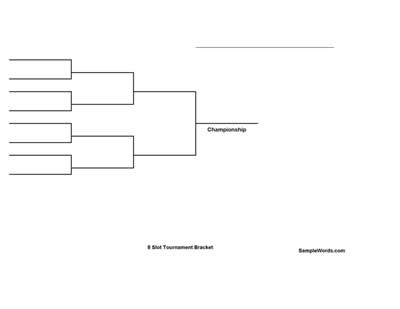 8 team single elimination tournament bracket