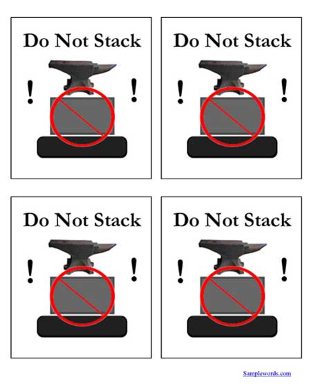 printable shipping label do not stack