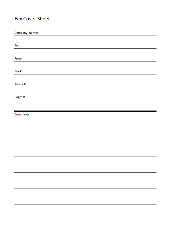 blank fax cover sheet pdf template