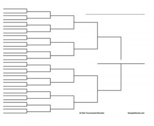 Free Printable 32 Team Tournament Bracket - Wide Version