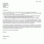 Cover Letter Template – Management