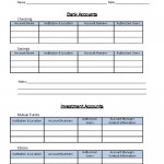 Printable Financial Asset Inventory Sheet