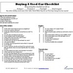 Used Car Checklist