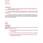 Letter of Application Example