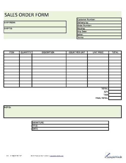 Printable Order Form Template Free FREE PRINTABLE TEMPLATES