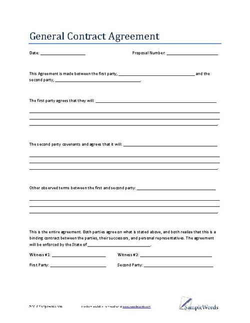 General Contract Agreement