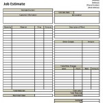 Basic Job Estimate Form