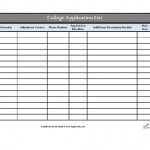 College Application Tracking List