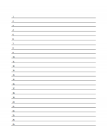 Numbered Lined Paper Template