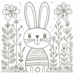bunny rabbit coloring page book